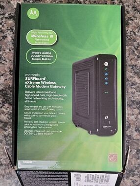 Motorola Black and Green SURFboard eXtreme Wireless Modem Gateway